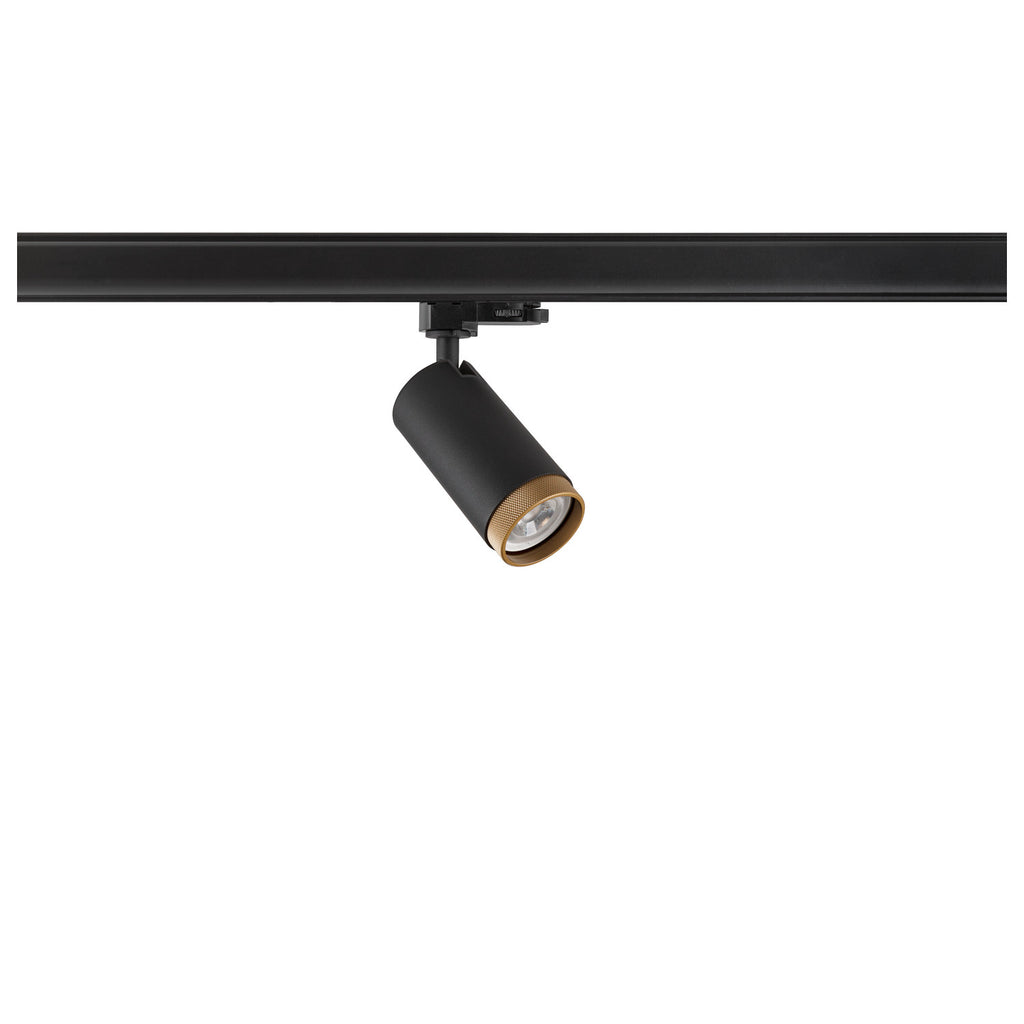 SLV GRIP! L, 3~track spot, cylindrical, GU10, 1x max. 6 W, black / gold 1008453