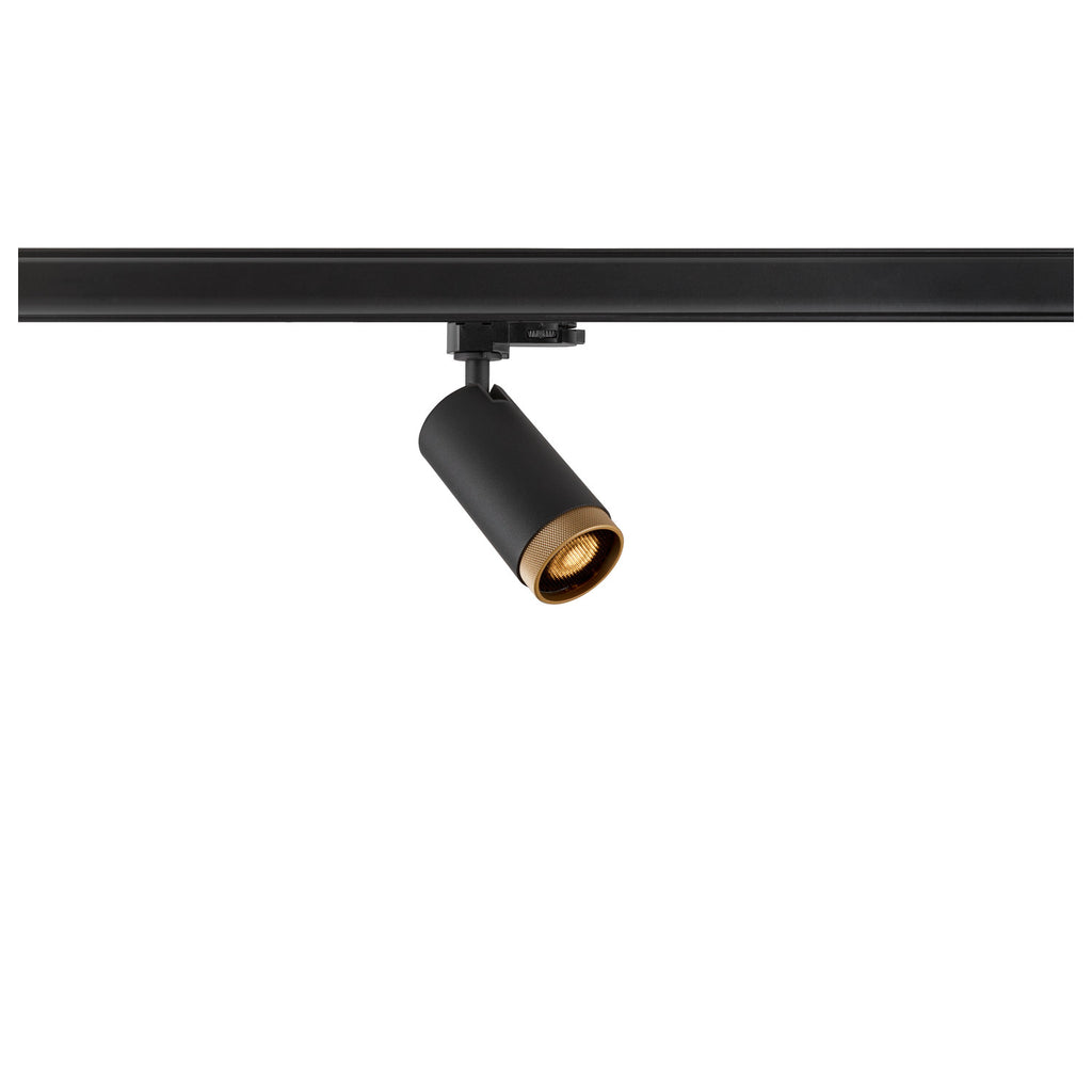 SLV GRIP! L, 3~track spot, cylindrical, GU10, 1x max. 6 W, black / gold 1008453