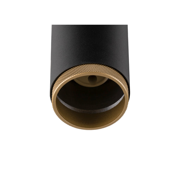 SLV GRIP! L, 3~track spot, cylindrical, GU10, 1x max. 6 W, black / gold 1008453