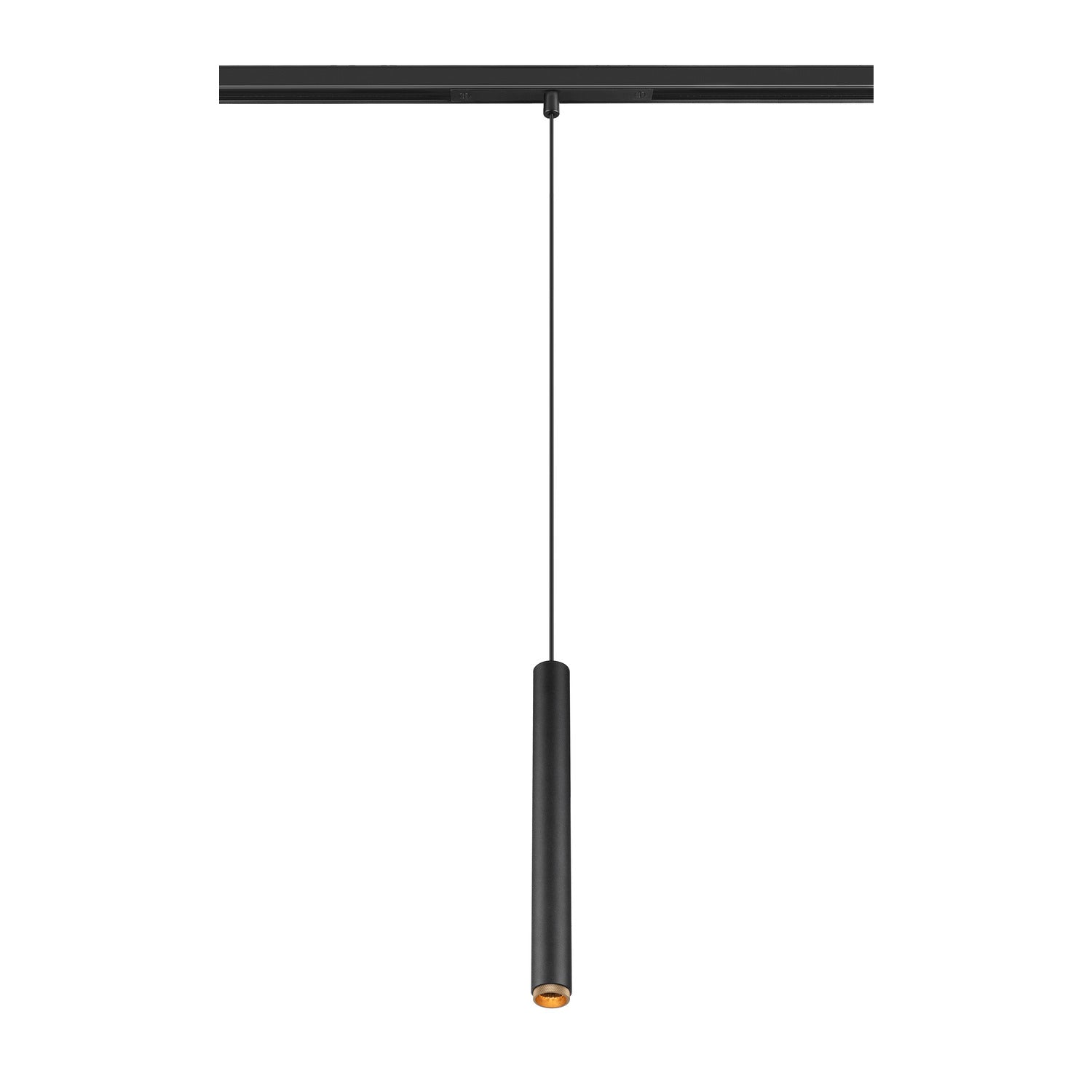 SLV GRIP! S, 48V pendant light, pendant length 200 cm, 2700 K, 29°, DALI, black / gold 1008456