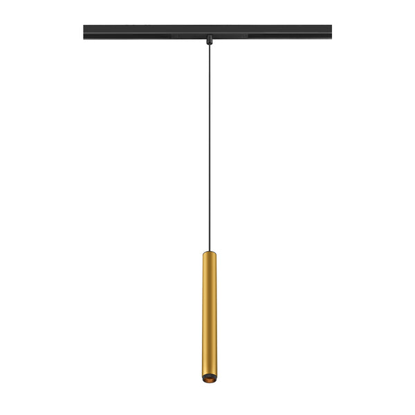 SLV GRIP! S, 48V pendant light, pendant length 200 cm, 2700 K, 29°, DALI, gold / black 1008458