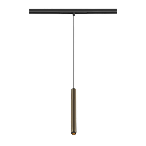 SLV GRIP! S, 48V pendant light, pendant length 200 cm, 3000 K, 29°, DALI, bronze / black 1008462