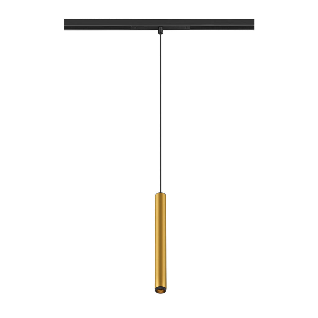 SLV GRIP! S, 48V pendant light, pendant length 200 cm, 3000 K, 29°, DALI, gold / black 1008463