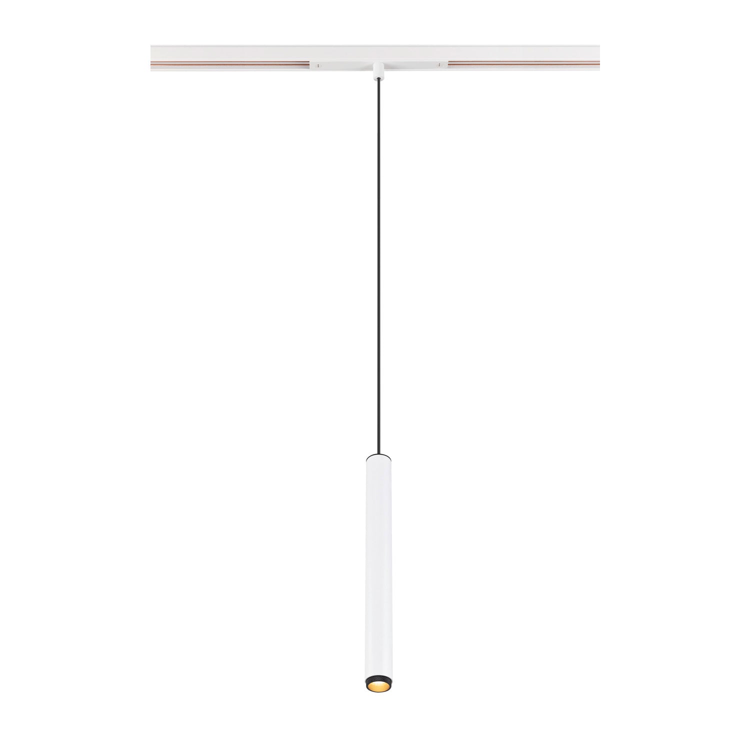 SLV GRIP! S, 48V pendant light, pendant length 200 cm, 2000-3000 K, 29°, DALI, dim-to-warm, white / black 1008464