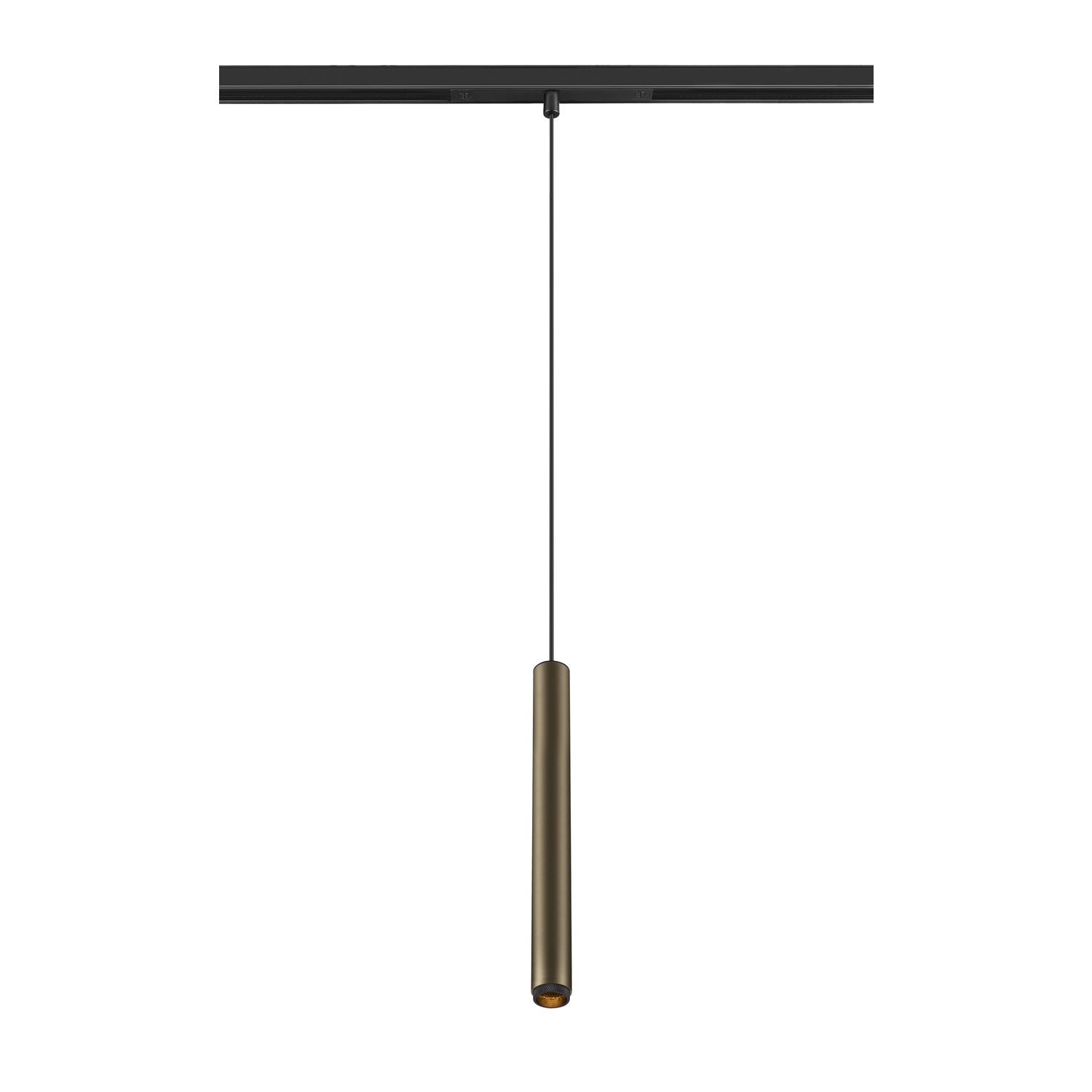 SLV GRIP! S, 48V pendant light, pendant length 200 cm, 2000-3000 K, 29°, DALI, Dim-to-Warm, bronze / black 1008467