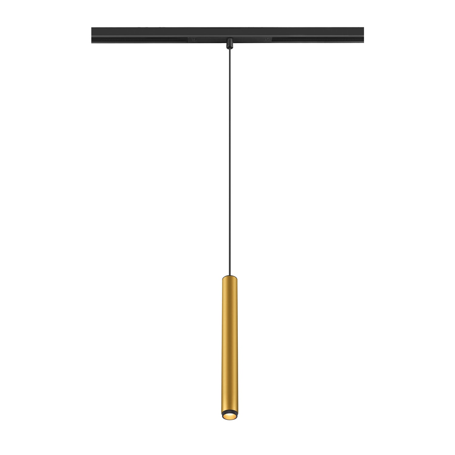 SLV GRIP! S, 48V pendant light, pendant length 200 cm, 2000-3000 K, 29°, DALI, Dim-to-Warm, gold / black 1008468