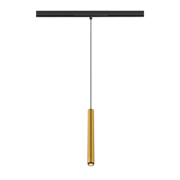 SLV GRIP! S, 48V pendant light, pendant length 200 cm, 2000-3000 K, 29°, DALI, Dim-to-Warm, gold / black 1008468