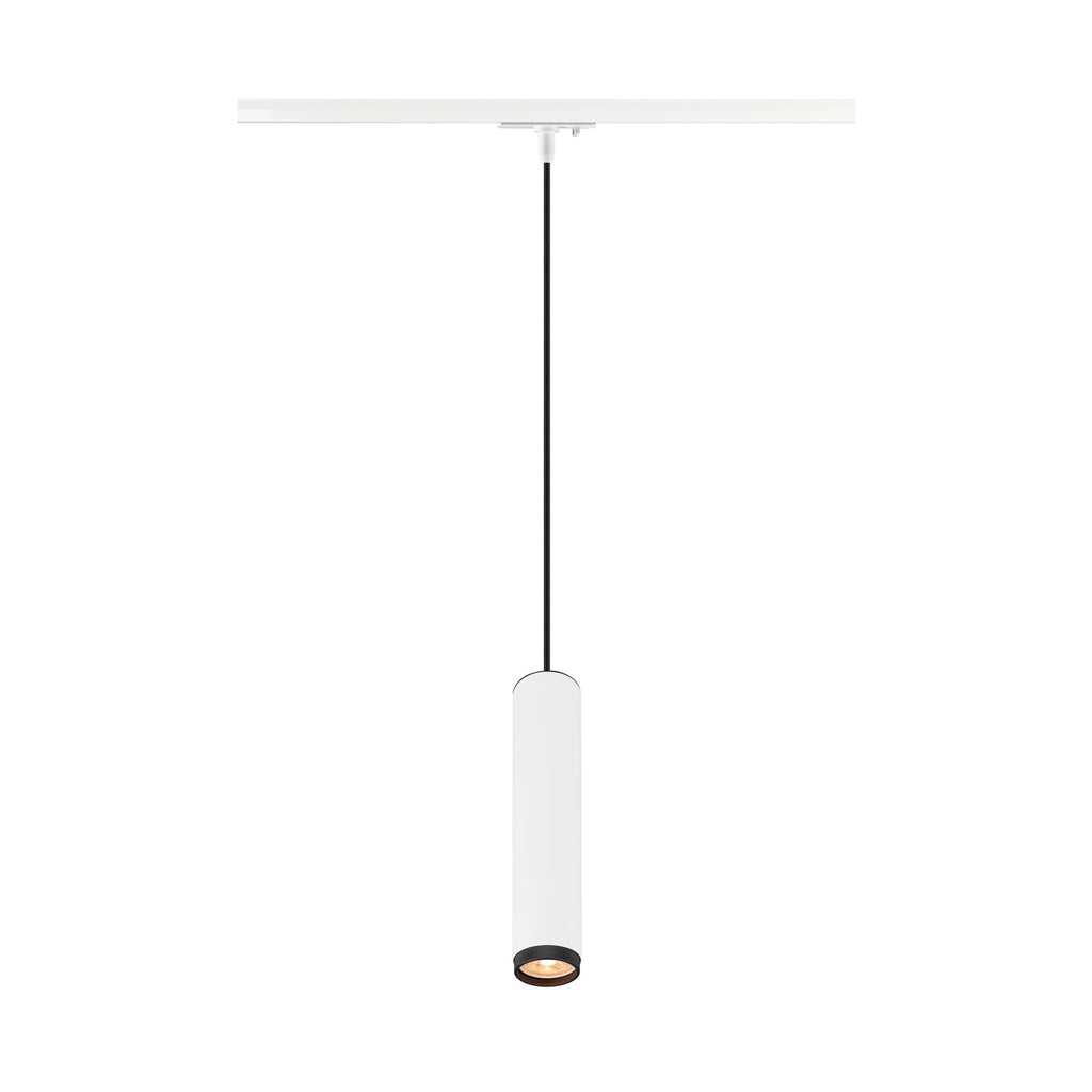 SLV GRIP! L, 1~ Track pendant light, GU10, pendant length 200 cm, 1x max. 6 W, white / black 1008469