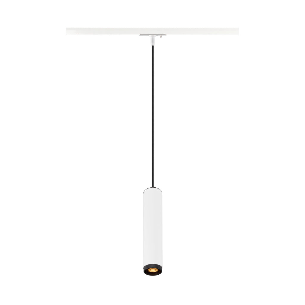 SLV GRIP! L, 1~ Track pendant light, GU10, pendant length 200 cm, 1x max. 6 W, white / black 1008469