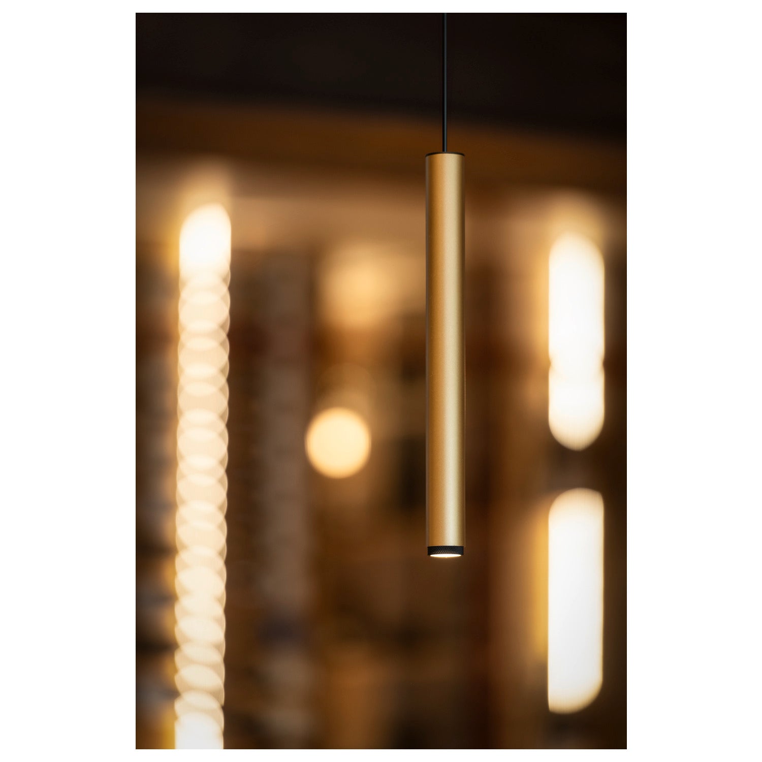 SLV GRIP! L, 1~ Track pendant light, GU10, pendant length 200 cm, 1x max. 6 W, black / gold 1008471