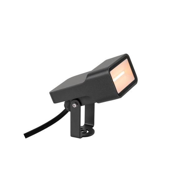 SLV SYNA WIDE, ground spike light, 2200 K, 115°, IP65, round, black 1008478