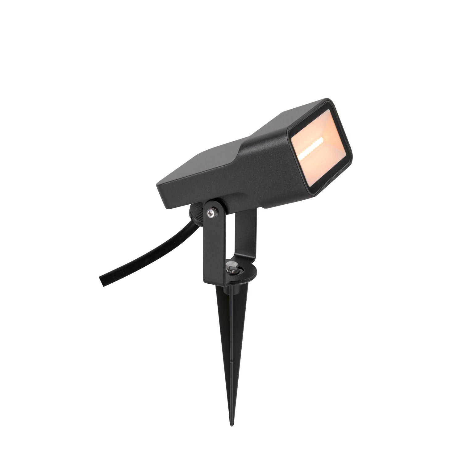 SLV SYNA WIDE, ground spike light, 2200 K, 115°, IP65, round, black 1008478