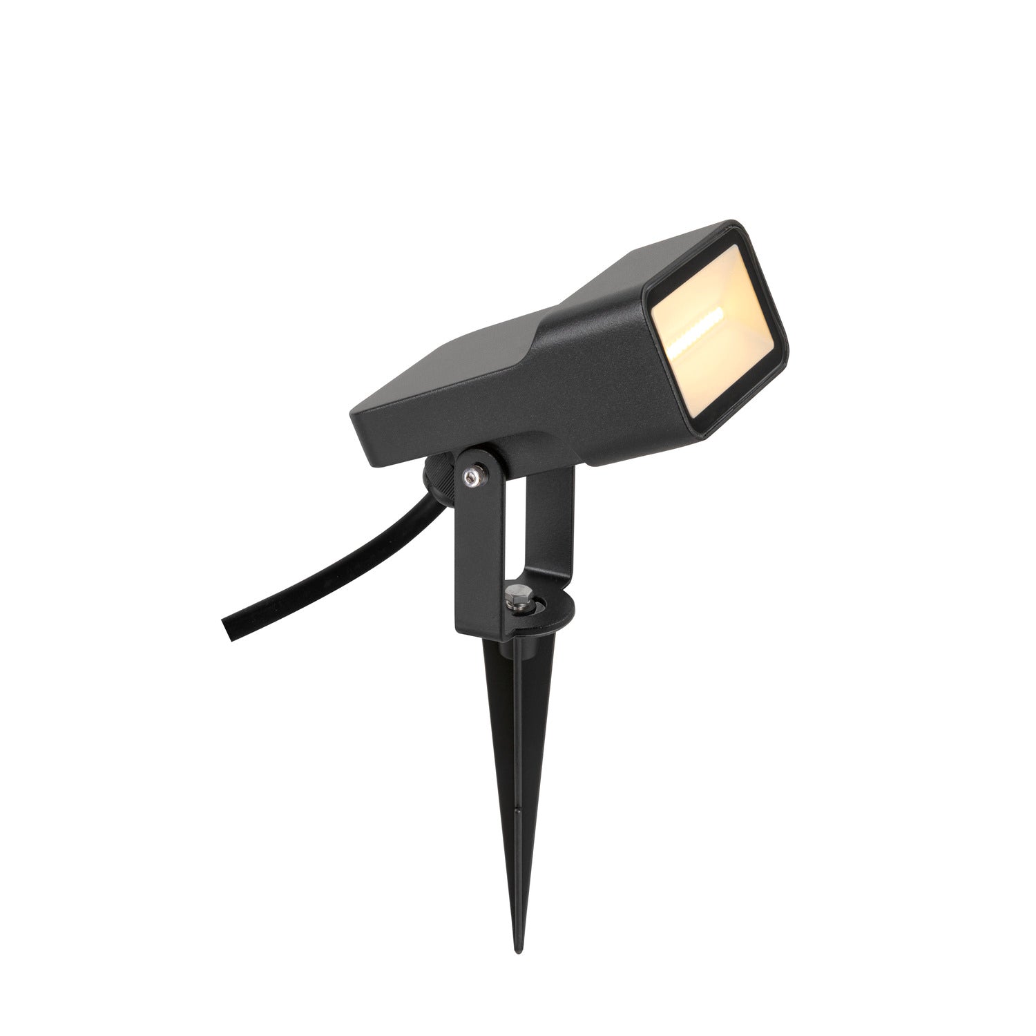 SLV SYNA WIDE, ground spike light, 3000 K, 115°, IP65, round, black 1008479