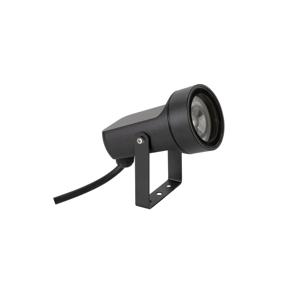 SLV SYNA, ground spike light, GU10, 1x max. 10 W, IP65, round, black 1008480