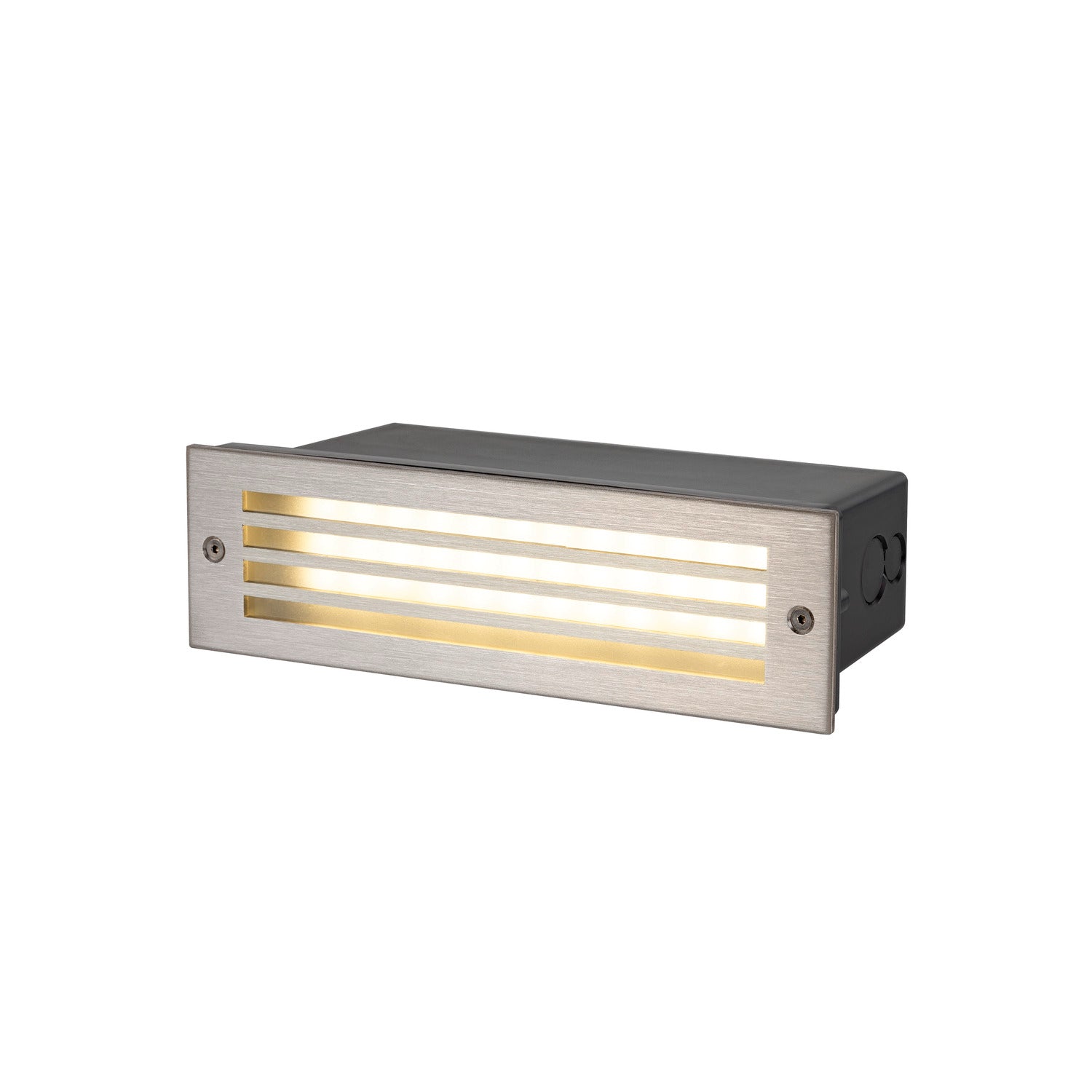SLV BRICK MESH, recessed wall light, rectangular, 3000 K, 5 W, IP55, black 1008481