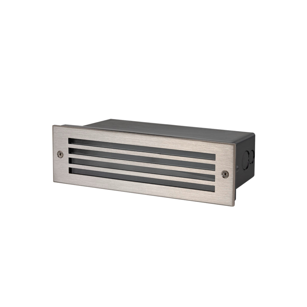 SLV BRICK MESH, recessed wall light, rectangular, 3000 K, 5 W, IP55, black 1008481