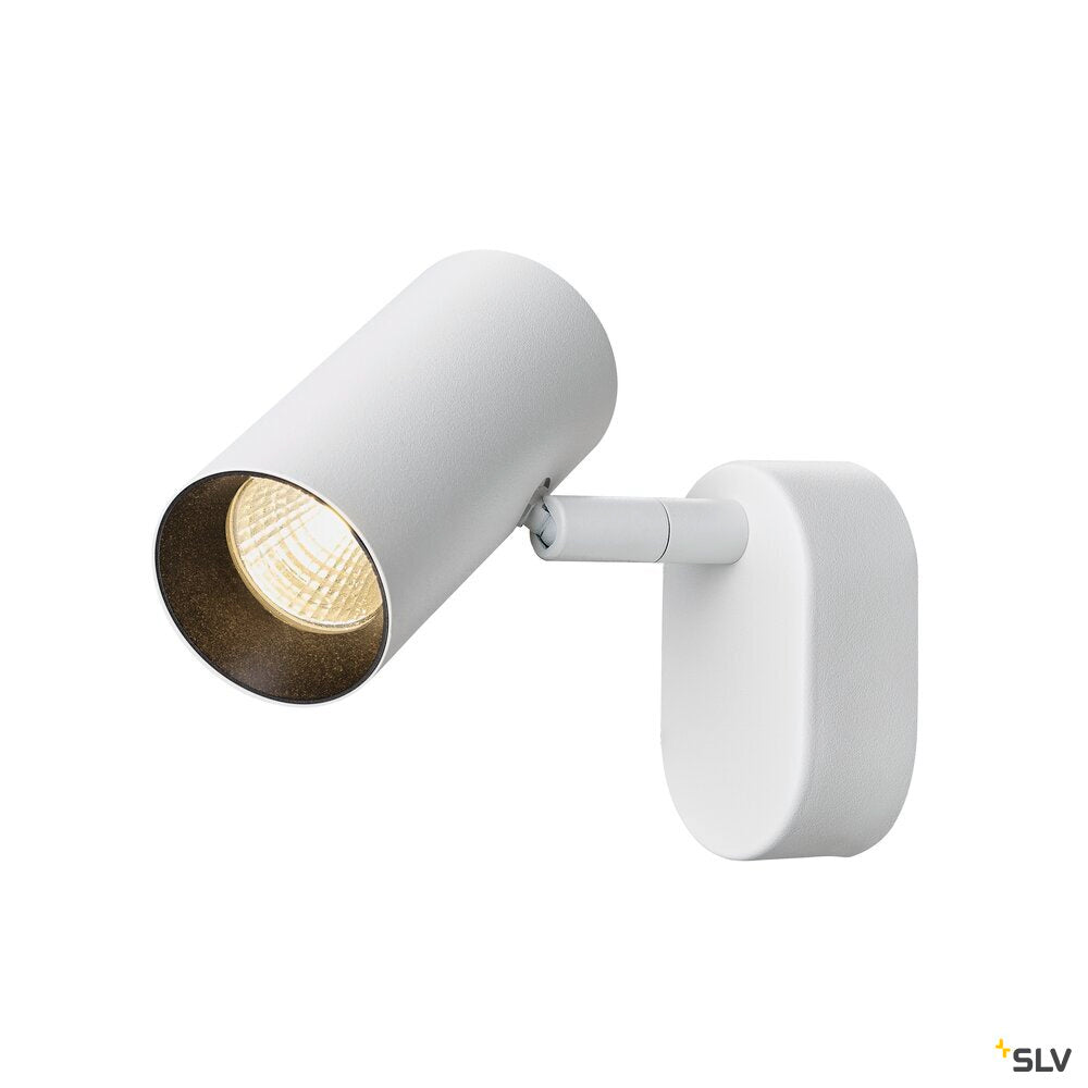 SLV NOBLO®, wall and ceiling-mounted light, single, round, 2000-3000 K, 8 W, dim-to-warm, PHASE, 36°, white 1008703