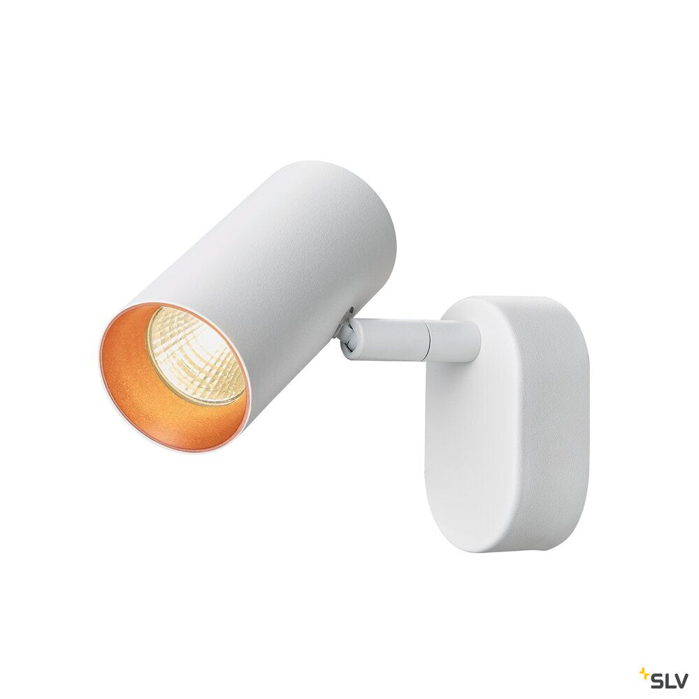 SLV NOBLO®, wall and ceiling-mounted light, single, round, 2000-3000 K, 8 W, dim-to-warm, PHASE, 36°, white 1008703