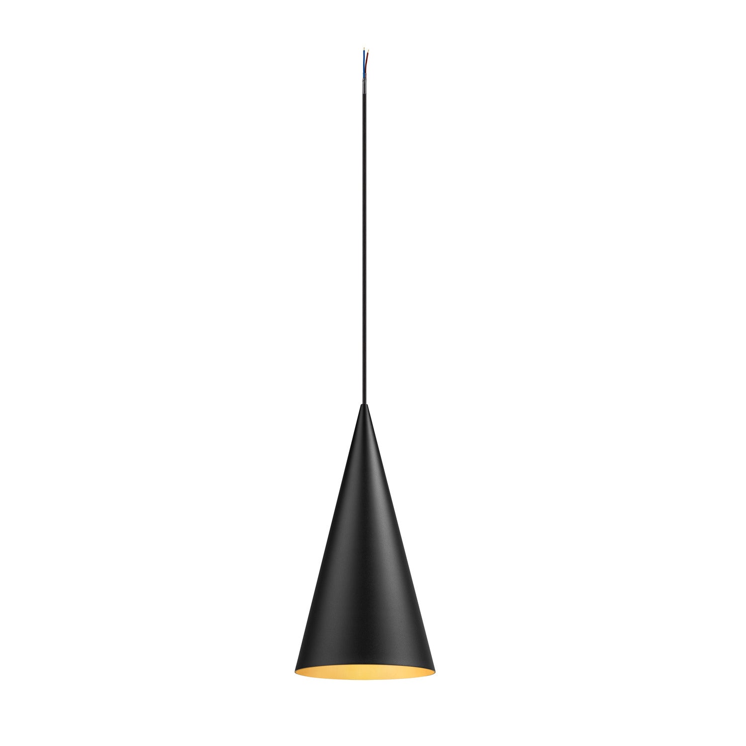 SLV MAGICO 20, pendant light, E27, pendant length 180 cm, 1x max. 10 W, matt black / gold 1008502