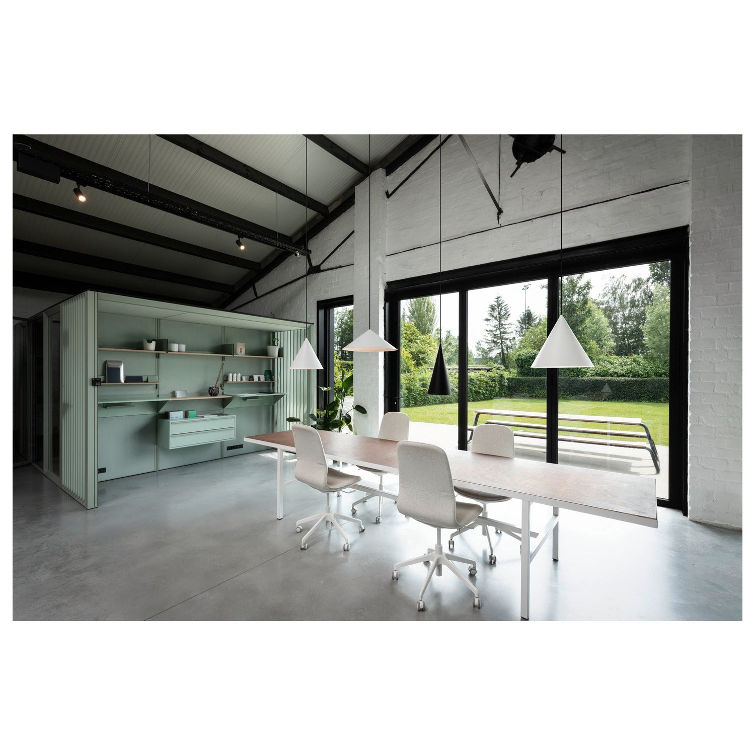 SLV MAGICO 55, pendant light, E27, pendant length 180 cm, 1x max. 10 W, matt white 1008506