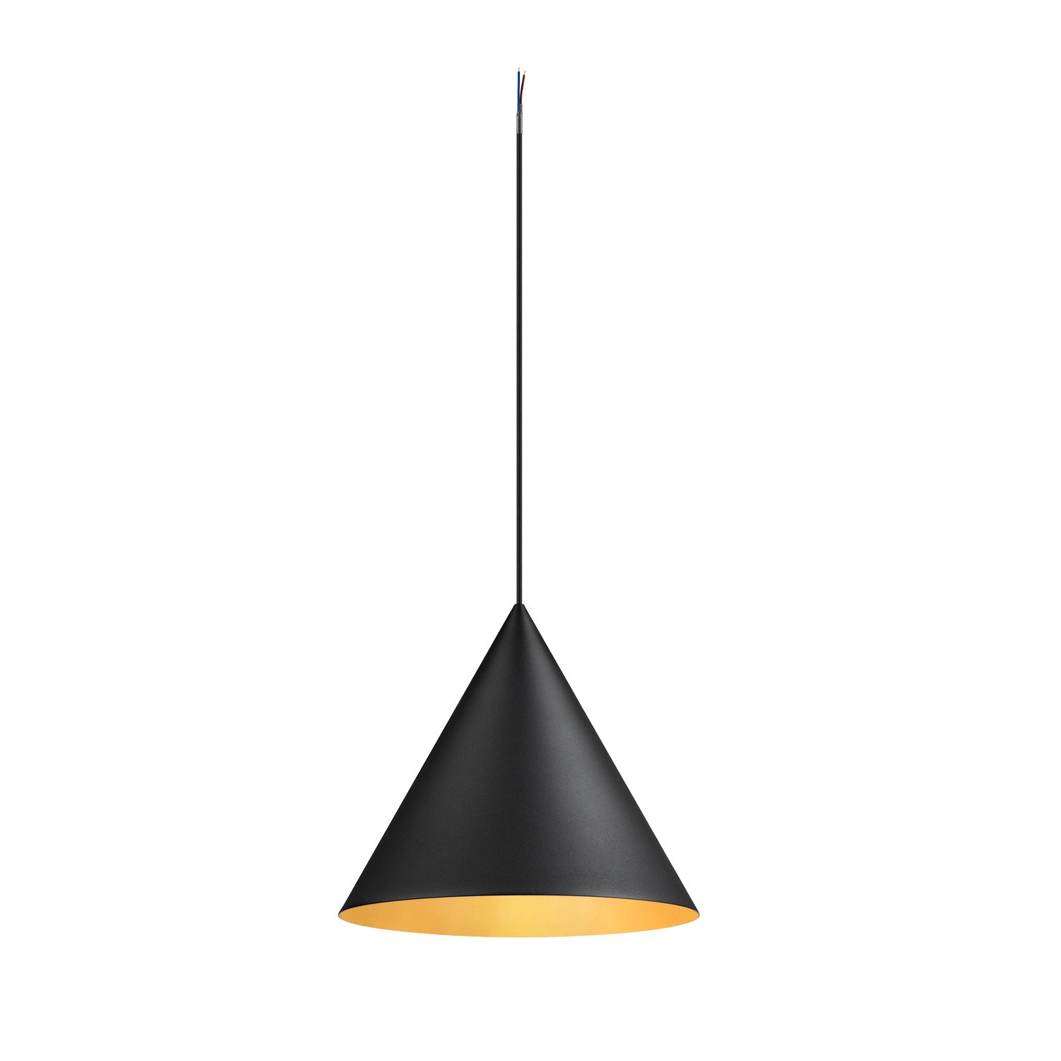 SLV MAGICO 38, pendant light, E27, pendant length 180 cm, 1x max. 10 W, matt black / gold 1008505