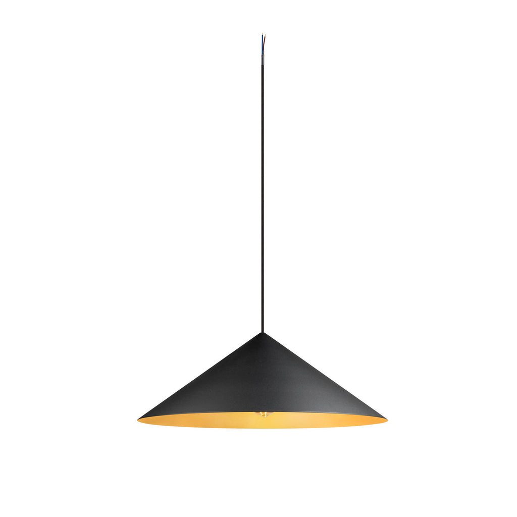 SLV MAGICO 55, pendant light, E27, pendant length 180 cm, 1x max. 10 W, matt black / gold 1008508