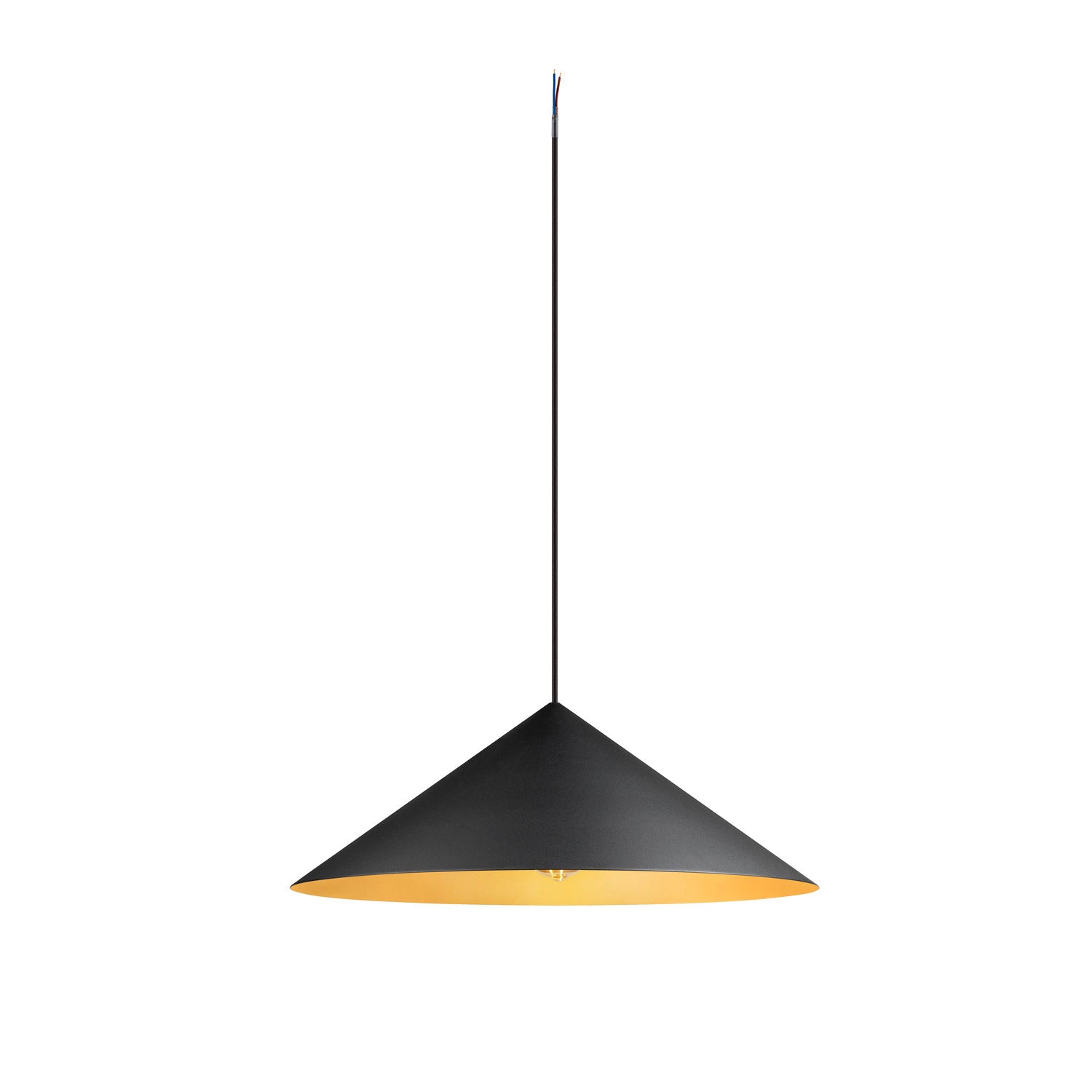 SLV MAGICO 55, pendant light, E27, pendant length 180 cm, 1x max. 10 W, matt black / gold 1008508