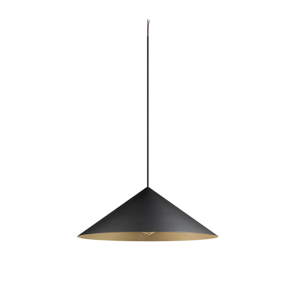 SLV MAGICO 55, pendant light, E27, pendant length 180 cm, 1x max. 10 W, matt black / gold 1008508