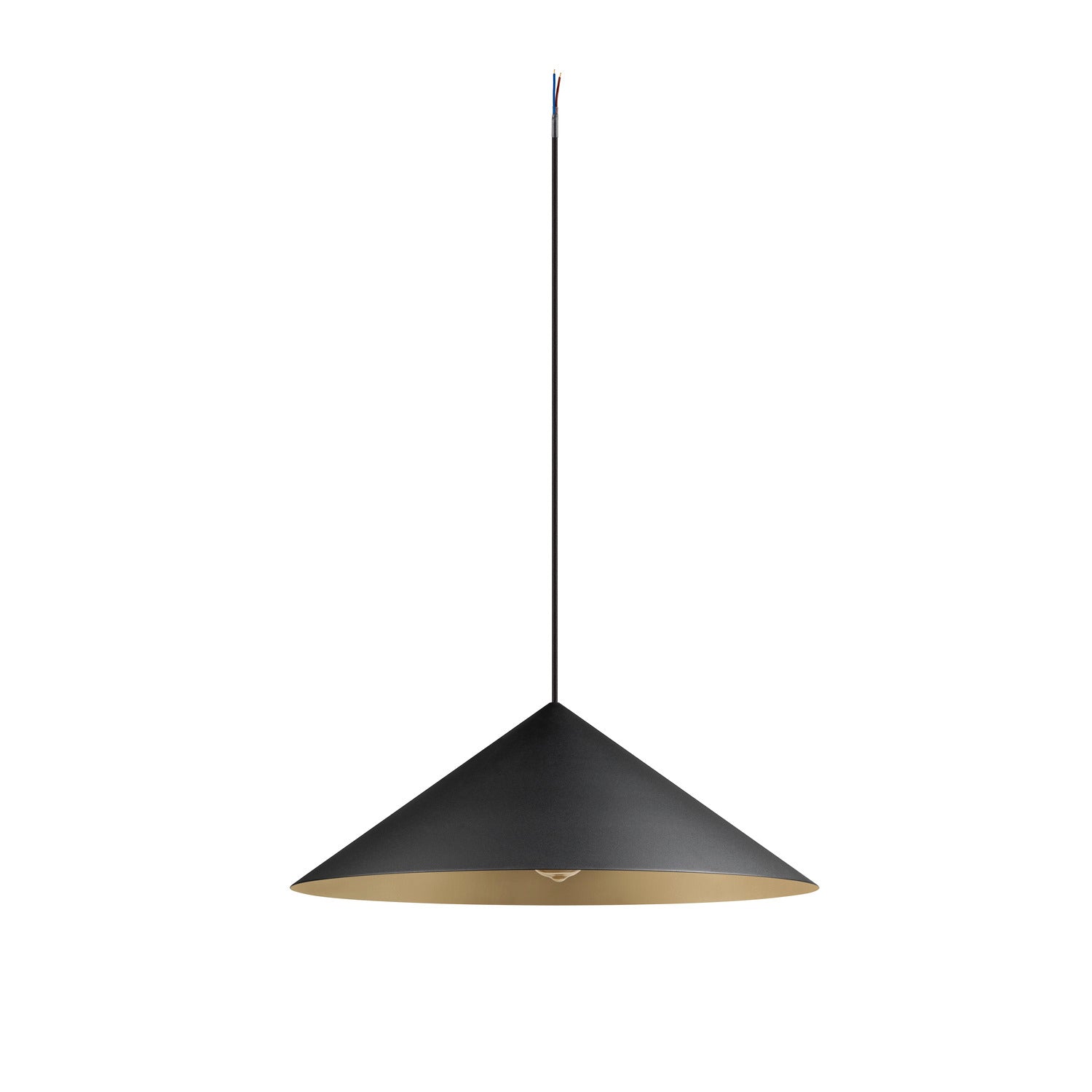 SLV MAGICO 55, pendant light, E27, pendant length 180 cm, 1x max. 10 W, matt black / gold 1008508