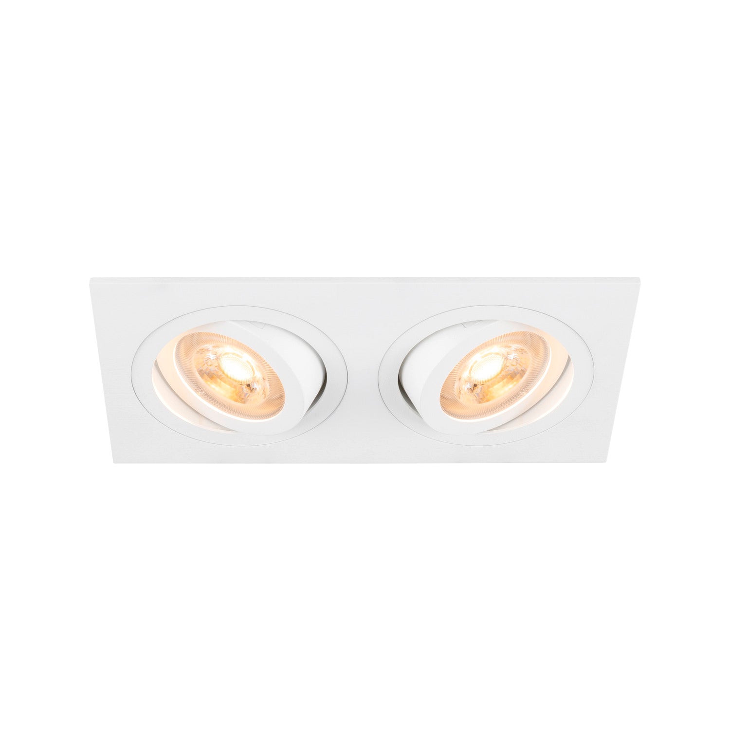 SLV NEW TRIA® 155, recessed ceiling light, square, 2 x GU10, two-lamp, white 1008509