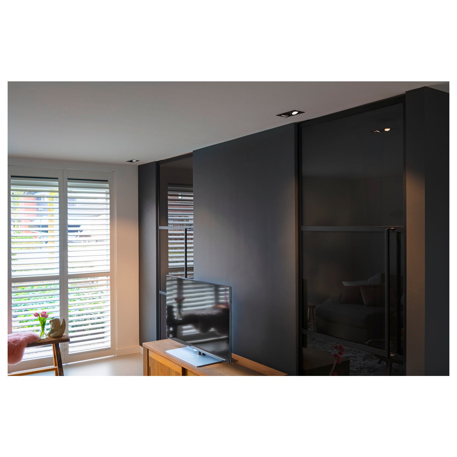 SLV NEW TRIA® 155, recessed ceiling light, square, 2 x GU10, two-lamp, black 1008510