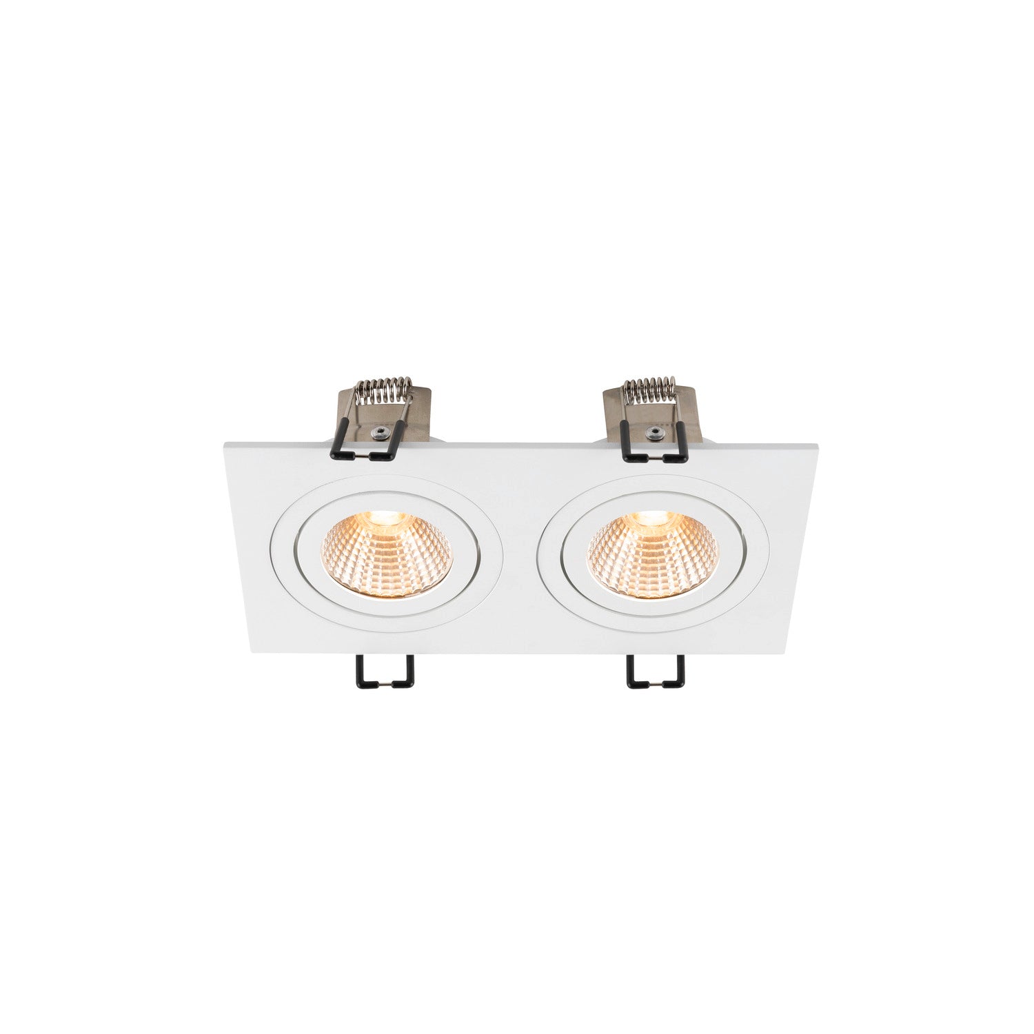 SLV NEW TRIA® 155, recessed ceiling light, square, 2700 K, two-lamp, PHASE, 38°, white 1008511