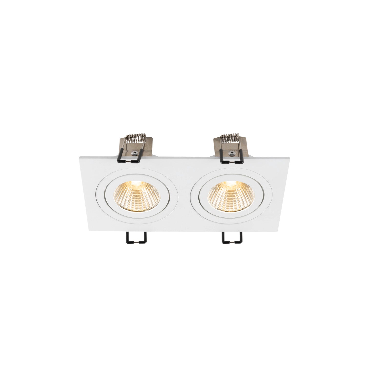 SLV NEW TRIA® 155, recessed ceiling light, square, 3000 K, two-lamp, PHASE, 38°, white 1008513