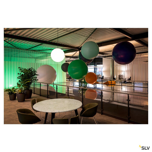 SLV SUN 40 PD, E27, Pendant light, Pendant length 400 cm, Round, Black 1008534