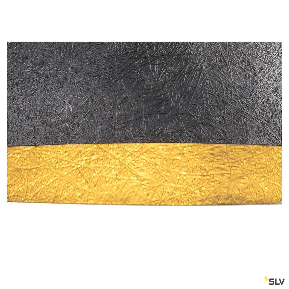 SLV FORCHINI 50, pendant light, E27, pendant length 150 cm, 1x max. 40 W, matt black / matt gold 1008535