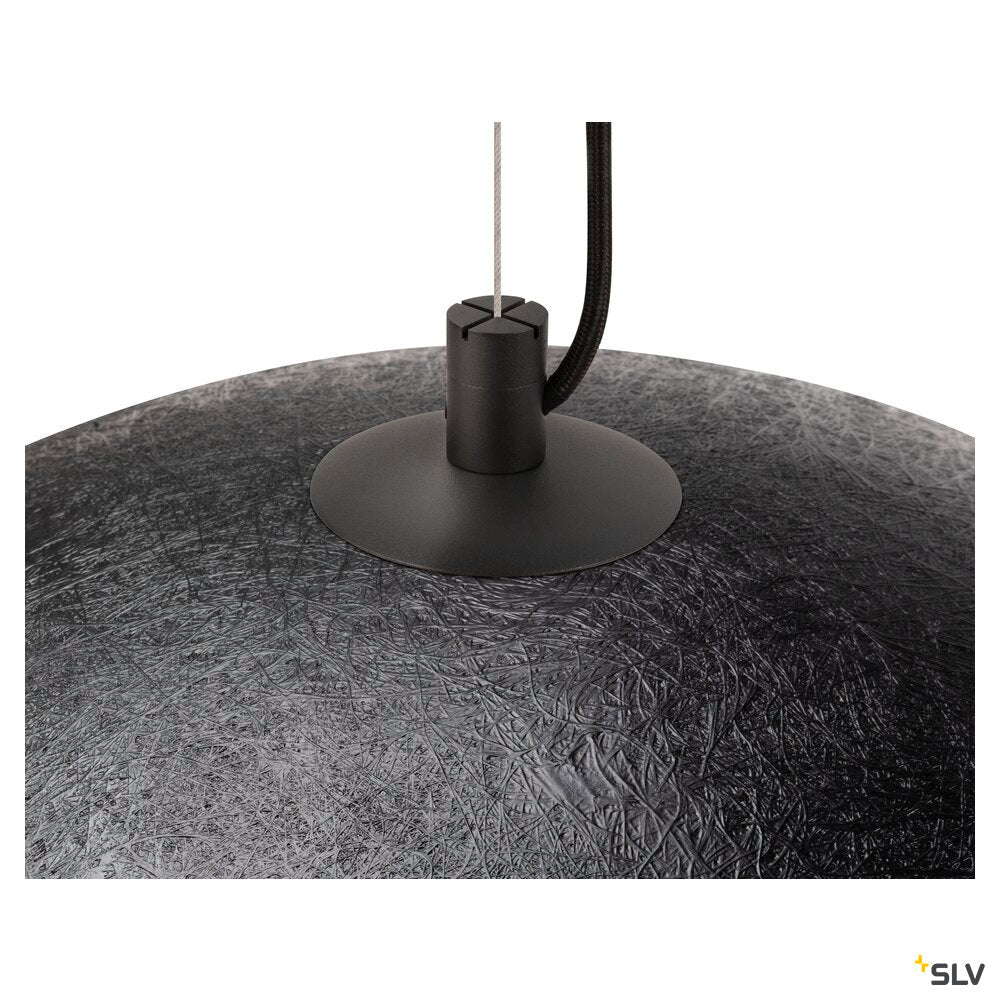 SLV FORCHINI 70, pendant light, E27, pendant length 150 cm, 1x max. 40 W, matt black / matt gold 1008538
