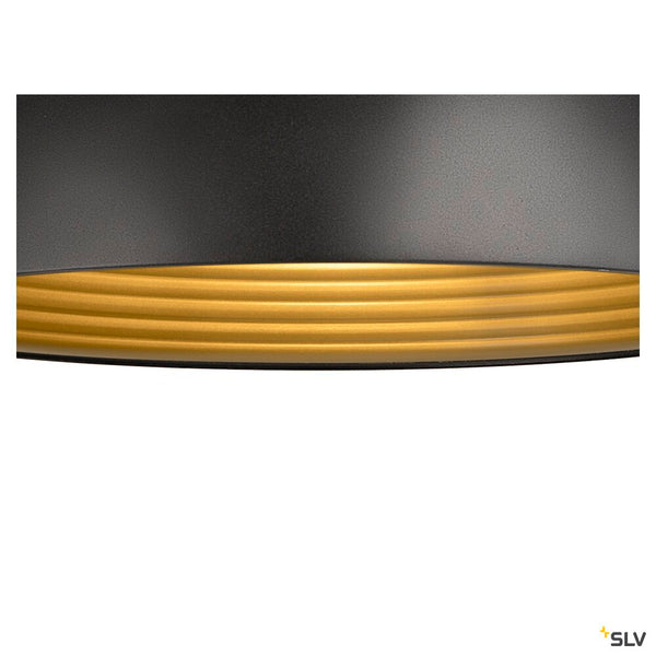 SLV FORCHINI M 40 TRACK, 1~ pendant light, E27, pendant length 150 cm, silver-grey adapter, 1x max. 40 W, matt black / matt gold 1008539