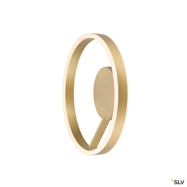 SLV ONE, wall and ceiling-mounted light, round, 2700/3000 K, 14 W, PHASE, 130°, brass 1008545