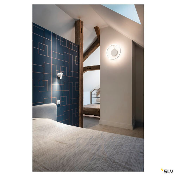 SLV ONE, wall and ceiling-mounted light, round, 2700/3000 K, 14 W, PHASE, 130°, white 1008546
