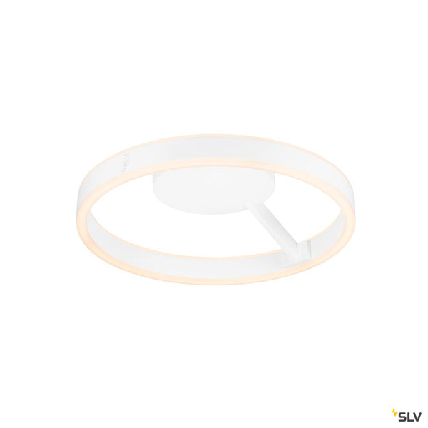 SLV ONE, wall and ceiling-mounted light, round, 2700/3000 K, 14 W, PHASE, 130°, white 1008546