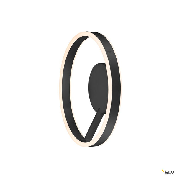 SLV ONE, wall and ceiling-mounted light, round, 2700/3000 K, 14 W, PHASE, 130°, black 1008547