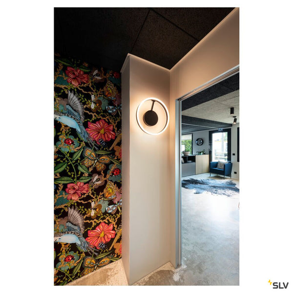 SLV ONE, wall and ceiling-mounted light, round, 2700/3000 K, 14 W, PHASE, 130°, black 1008547