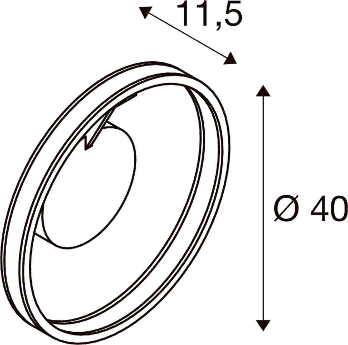 SLV ONE, wall and ceiling-mounted light, round, 2700/3000 K, 14 W, PHASE, 130°, black 1008547