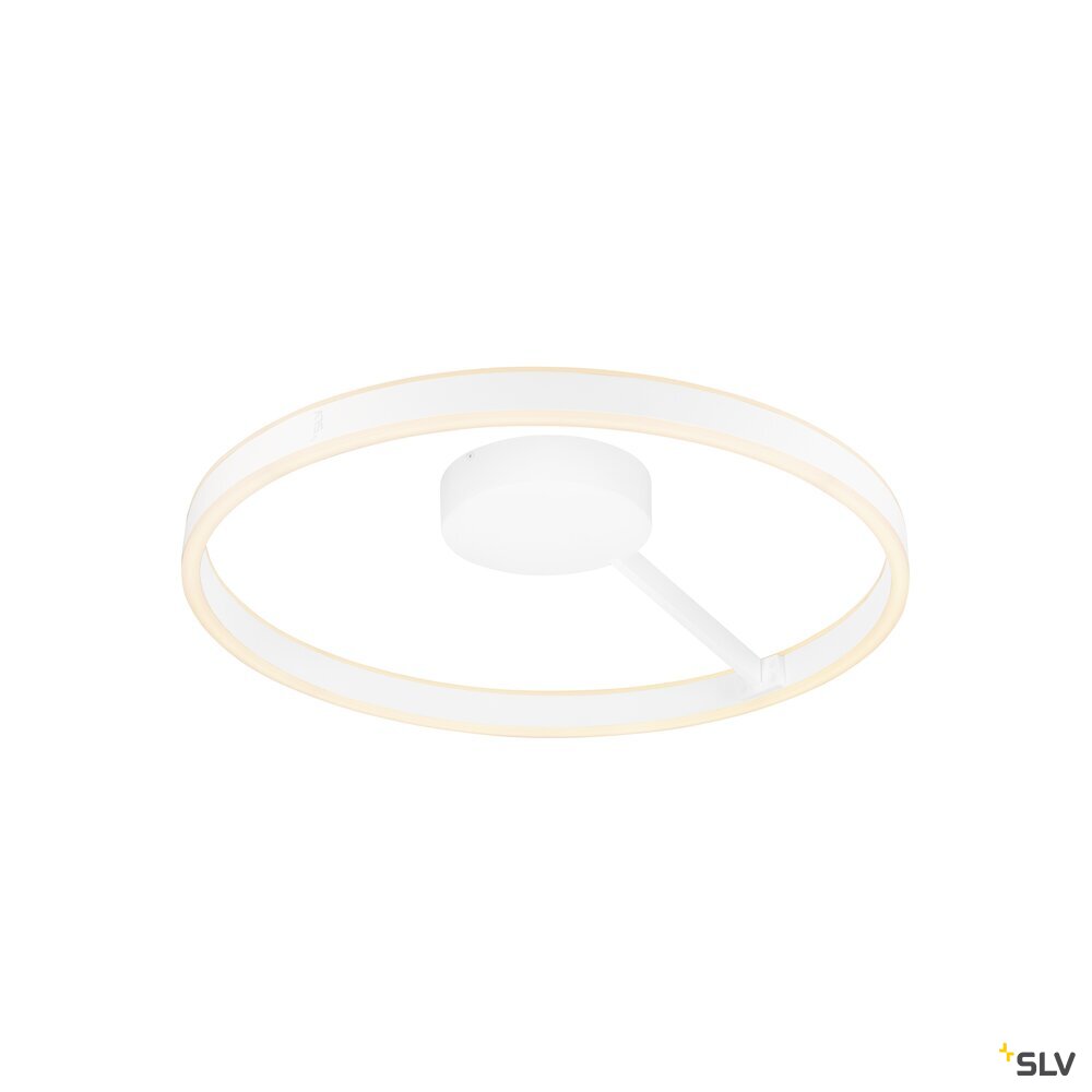 SLV ONE, wall and ceiling-mounted light, round, 2700/3000 K, 23 W, PHASE, 130°, white 1008549