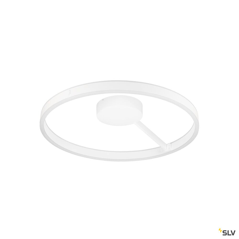 SLV ONE, wall and ceiling-mounted light, round, 2700/3000 K, 23 W, PHASE, 130°, white 1008549