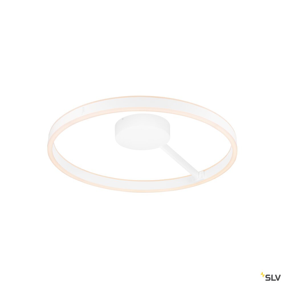 SLV ONE, wall and ceiling-mounted light, round, 2700/3000 K, 23 W, PHASE, 130°, white 1008549