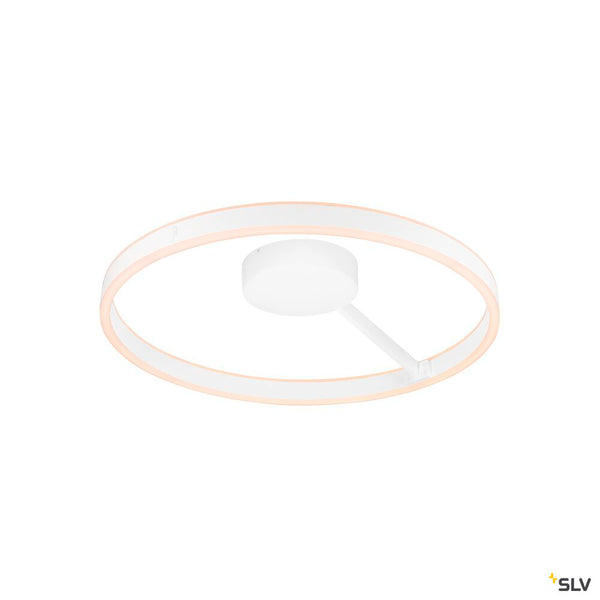SLV ONE, wall and ceiling-mounted light, round, 2700/3000 K, 23 W, PHASE, 130°, white 1008549