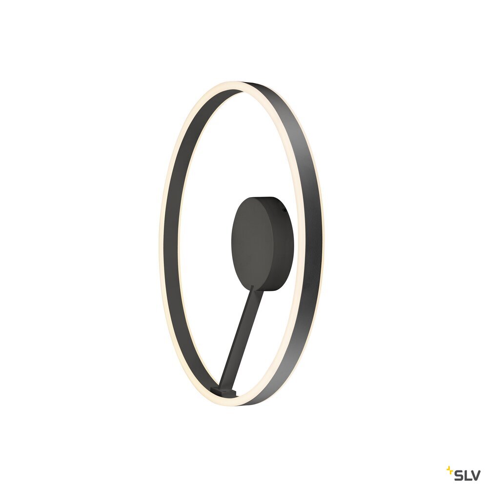 SLV ONE, wall and ceiling-mounted light, round, 2700/3000 K, 23 W, PHASE, 130°, black 1008550