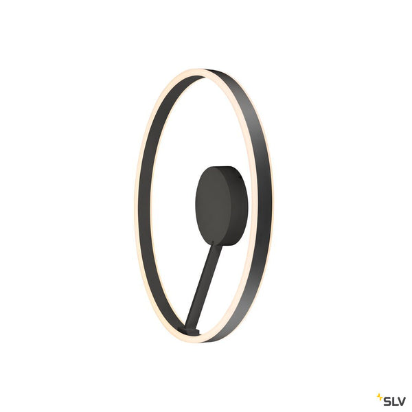 SLV ONE, wall and ceiling-mounted light, round, 2700/3000 K, 23 W, PHASE, 130°, black 1008550