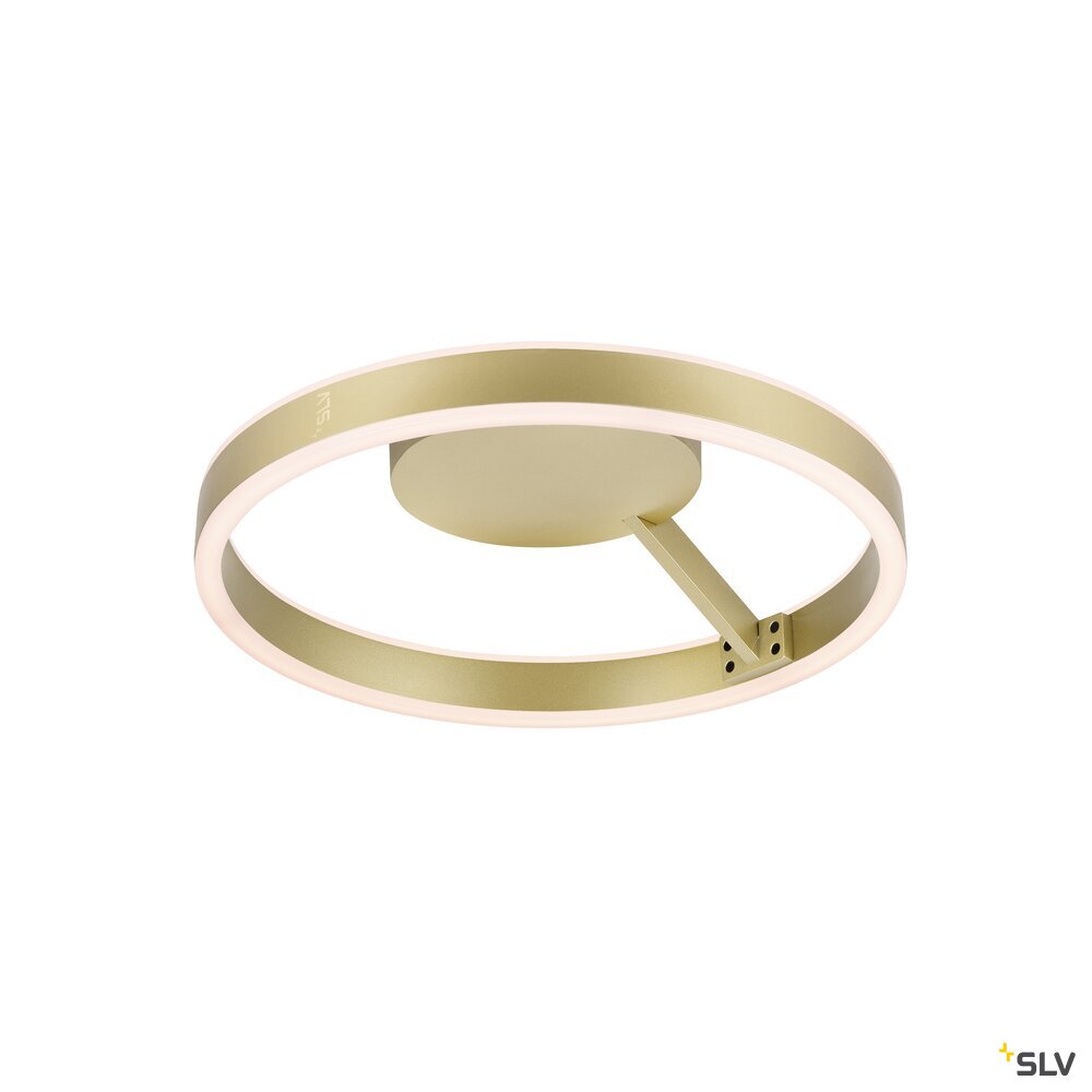 SLV ONE, wall and ceiling-mounted light, round, 2700/3000 K, 14 W, DALI, touch, 130°, brass 1008551